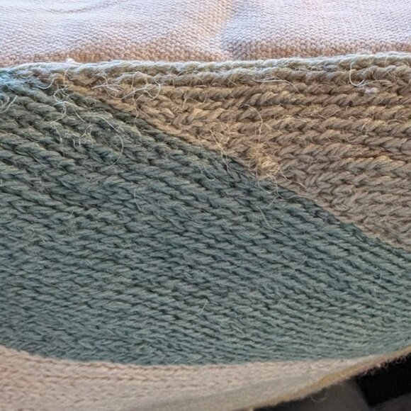 Kandinsky Style Wool Chainstitch Crewelwork Decorative Accent Pillow - Picture 12 of 15